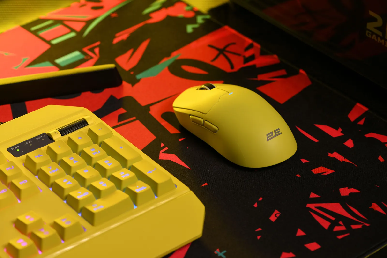 მაუსი 2E GAMING Mouse MG355 WL, RGB, USB-A/WL, yellow