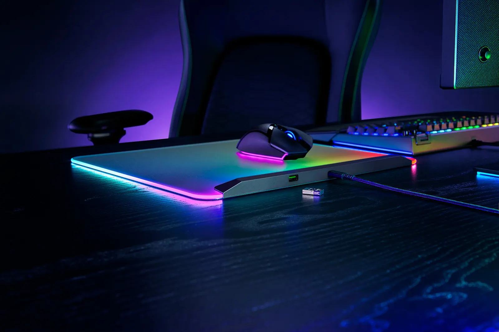მაუს პადი Razer Mouse Pad Firefly V2 Pro, M (360x278x4.6mm), RGB, black