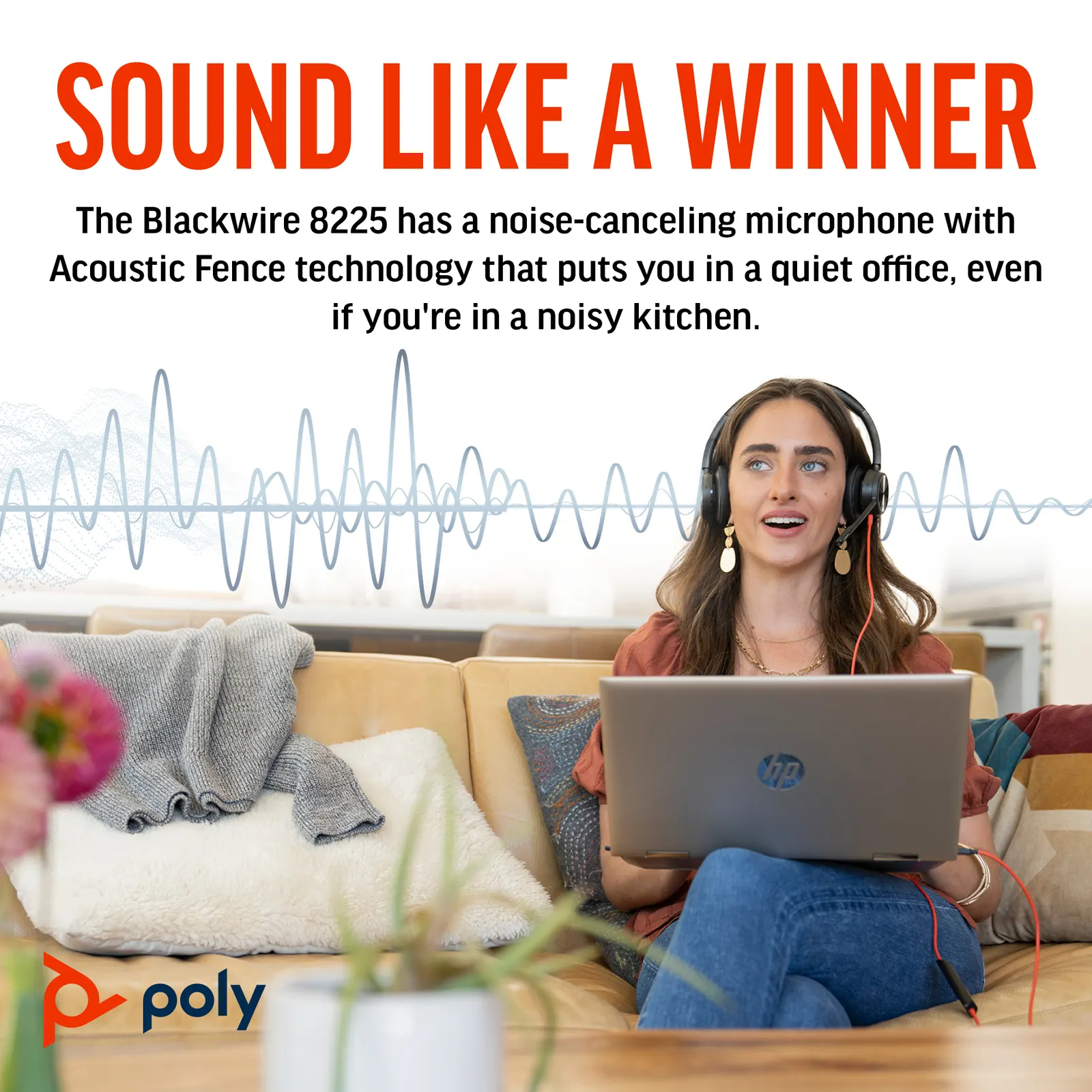 Poly BlackWire 8225 Wired On-ear Black