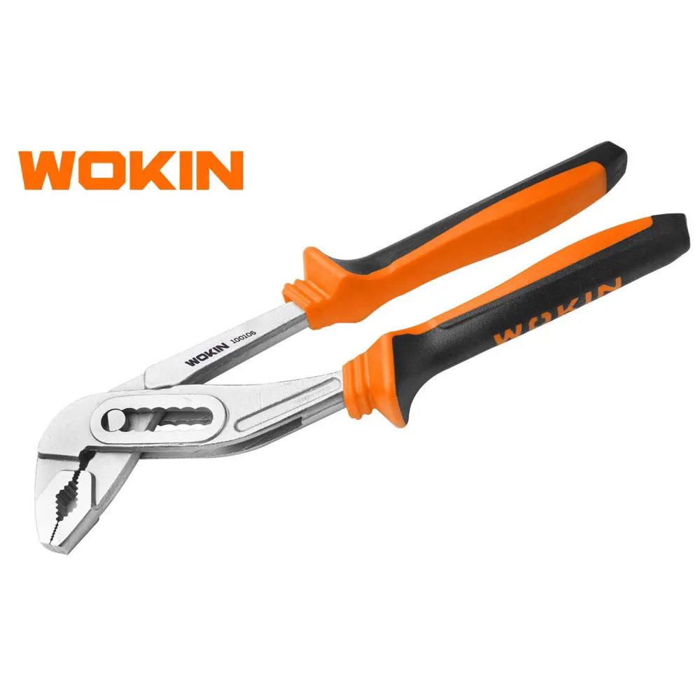 ბრტყელტუჩა Wokin 100510, 250mm WATER PUMP PLIERS, Black/Orange