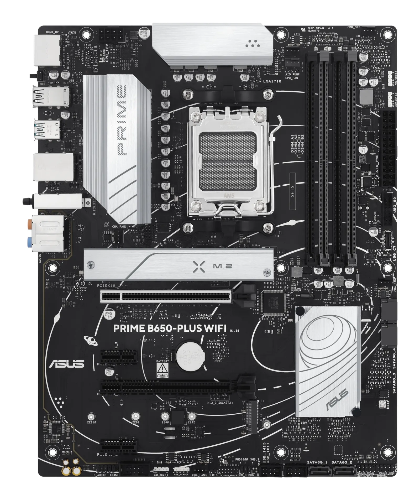დედაპლატა ASUS Motherboard PRIME B650-PLUS WIFI sAM5 B650 4xDDR5 M.2 HDMI DP WiFi BT ATX