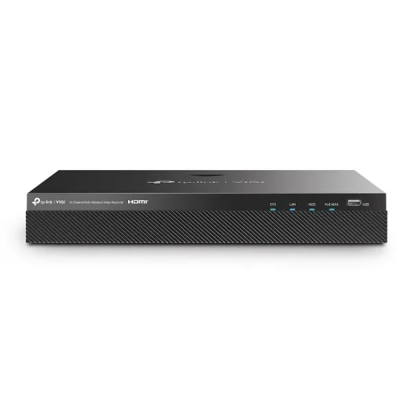 TP-Link VIGI 16 Channel Video Recorder PoE - 16-Channel IP Video Input, 16 PoE Pors, Incoming Bandwidth: 80 Mbps, Outgoing Bandwidth: 60 Mbp, 2 SATA