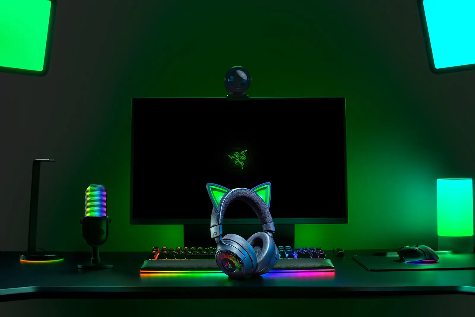 ყურსასმენი Razer Headset Kraken Kitty V3 Pro, USB/BT/WL, black