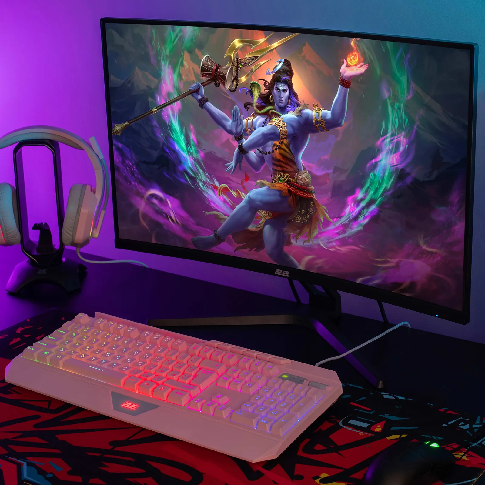 მონიტორი 2E Monitor GAMING 27" R2723BV HDMI, DP, VA, 165Hz, 6ms, CURVED, FreeSync