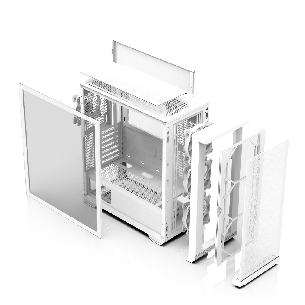 ქეისი Zalman PC case Z10 Duo without PSU, 2xUSB3.0, 1xUSB Type-C, 3x140mm ARGB, 1x120mm ARGB, VGA 395mm, LCS ready, TG Side Panel, EATX, white