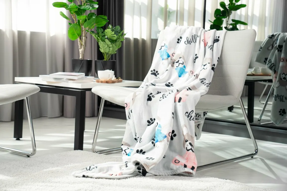 პლედი Ardesto Flannel blanket, 160x200cm, 100% polyester, bulldog coffee