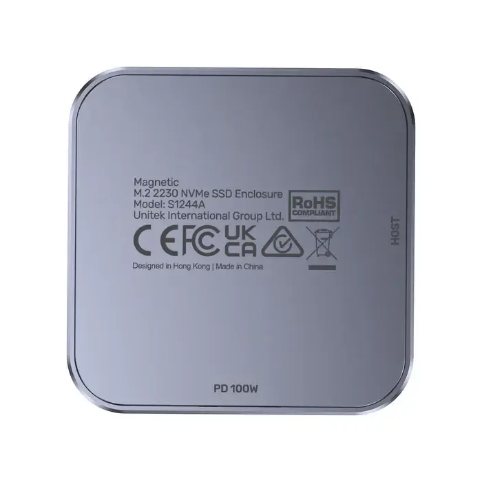 დისკის ყუთი S1244A, UNITEK, Drive Enclosure, Magnetic M.2 2230 NVMe SSD Enclosure.