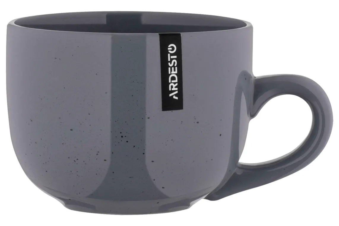 ფინჯანი Ardesto Cup Bagheria Grey, 480ml, ceramics, gray