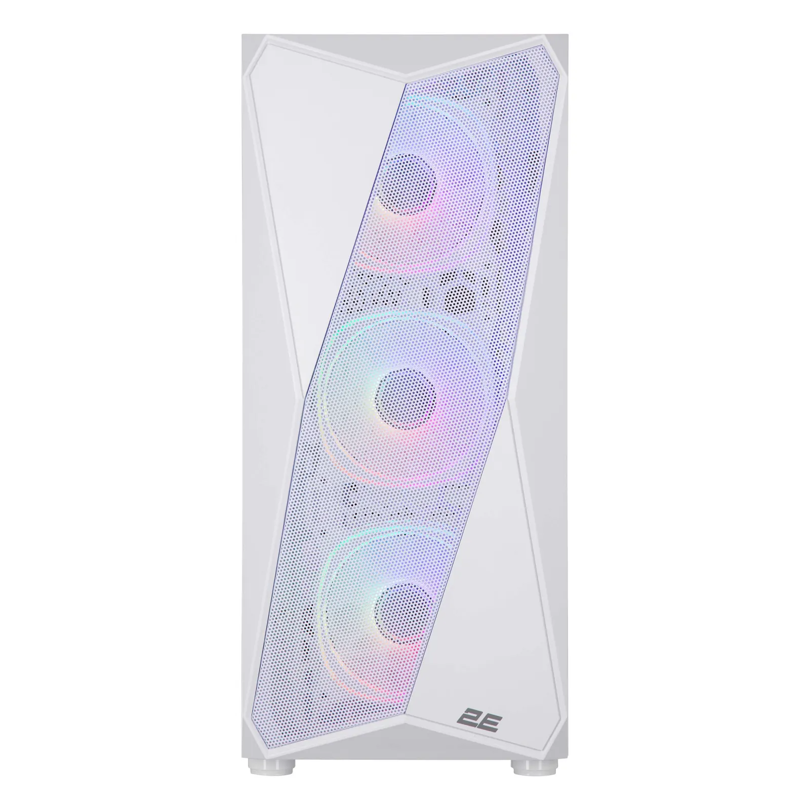2E GAMING PC case Aruba G3313W, without PSU, 1xUSB3.0, 2xUSB2.0, 5x120mm ARGB, VGA 330mm, LCS ready, HUB, TG Side Panel, ATX, white