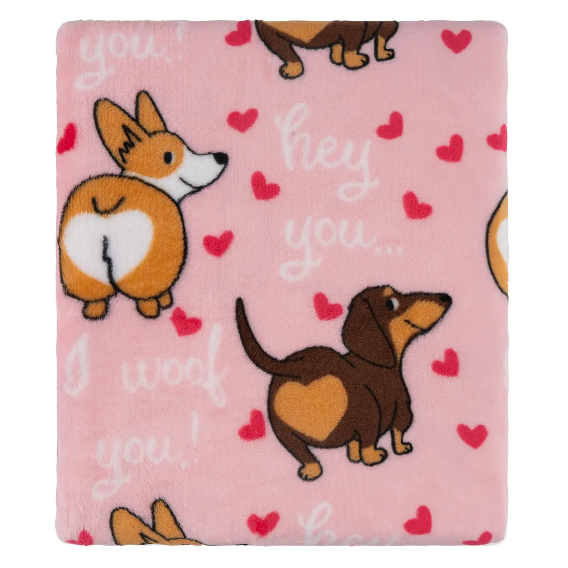 პლედი Ardesto Flannel blanket 160x200cm, 100% polyester, dogs with hearts
