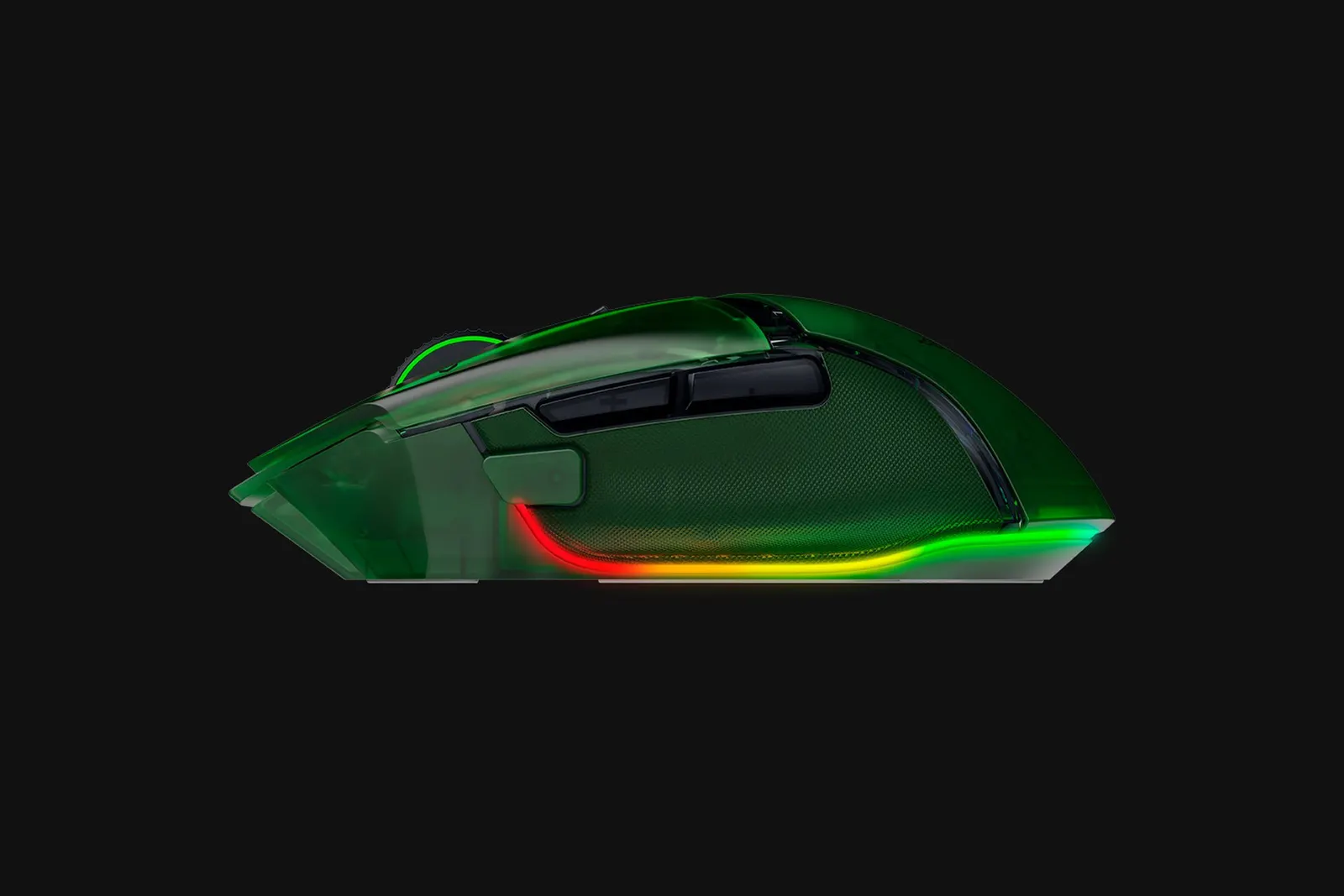 მაუსი Razer Mouse Basilisk V3 Pro 35K, RGB, USB-A/WL/BT, Phantom Green Ed