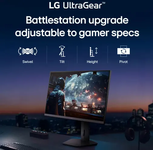 27G610A-B, LG, Monitor, Monitor/ LG/ LG UltraGear 27G610A-B 27'' QHD IPS 200Hz 2560 x 1440 400 cd/m² 1ms.