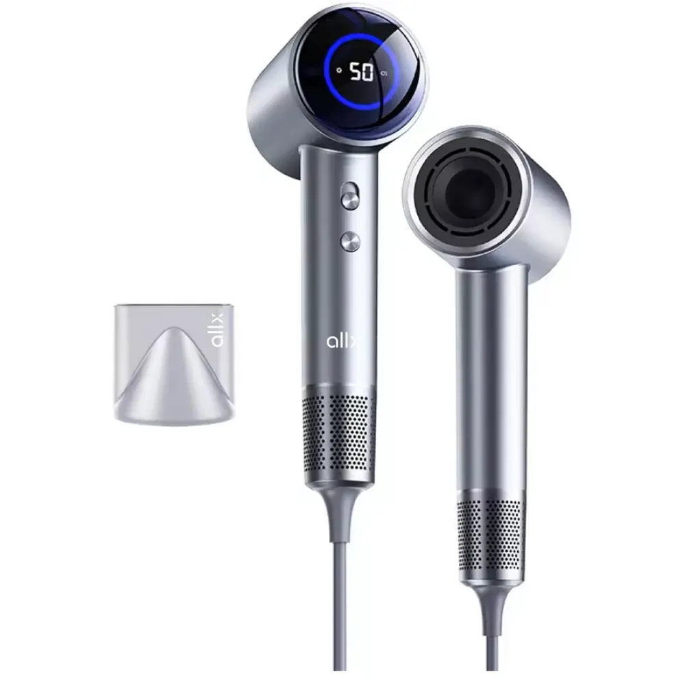 ALLX AXH-015G, 1600W, High Speed Hair Dryer, Negative Ionic, Turbo, Gray