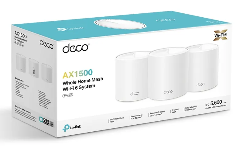 Mesh სისტემა TP-Link Deco X10 1201/300 Mbps (3-pack)