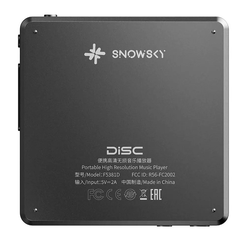 Hi-Res აუდიო პლეერი FiiO SNOWSKY DISC F5381D HiFi Music Player, Dual DAC Digital Audio Player, Bluetooth 5.4 LDAC, Touchscreen Black