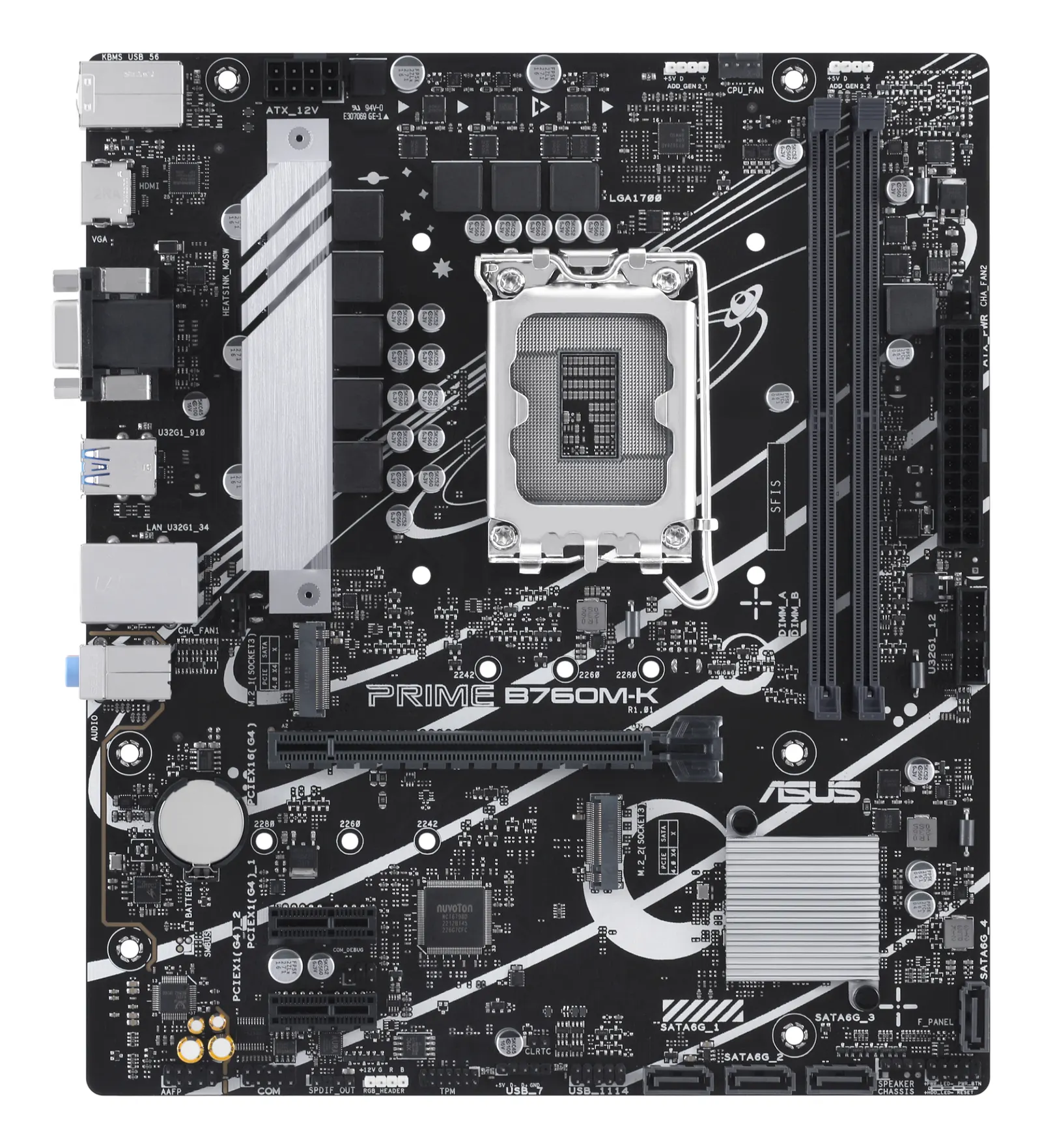 დედაპლატა ASUS Motherboard PRIME B760M-K s1700 B760 2xDDR5 M.2 HDMI D-Sub mATX
