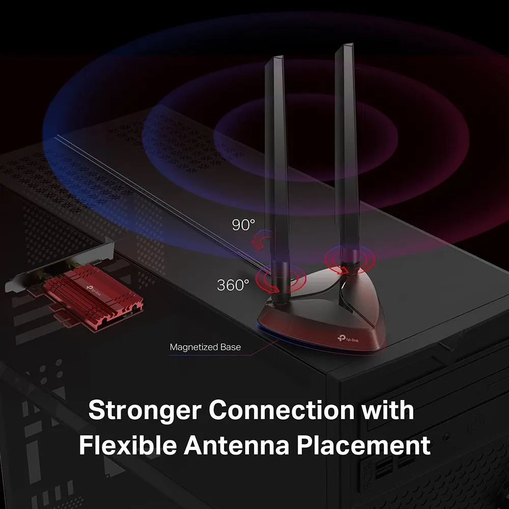 TP-Link, Archer TXE75E, AXE5400 Wi-Fi 6E Bluetooth PCle Adapter