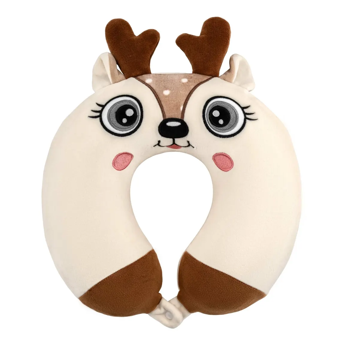 ARDESTO Neck pillow Travel Reindeer 30x30cm, polyurethane foam, white
