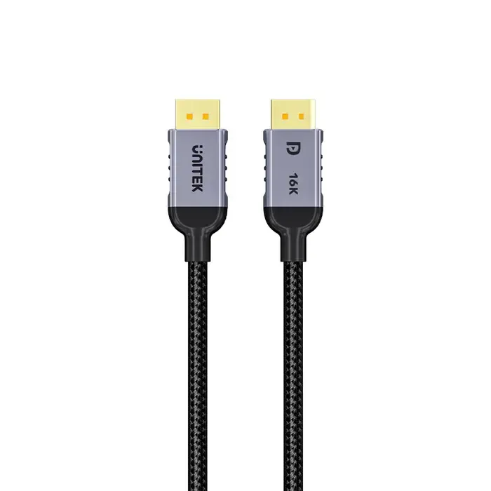 C1626GY01-2M, UNITEK, 2M DisplayPort 2.1 Cable 16K 60Hz & 8K 120Hz