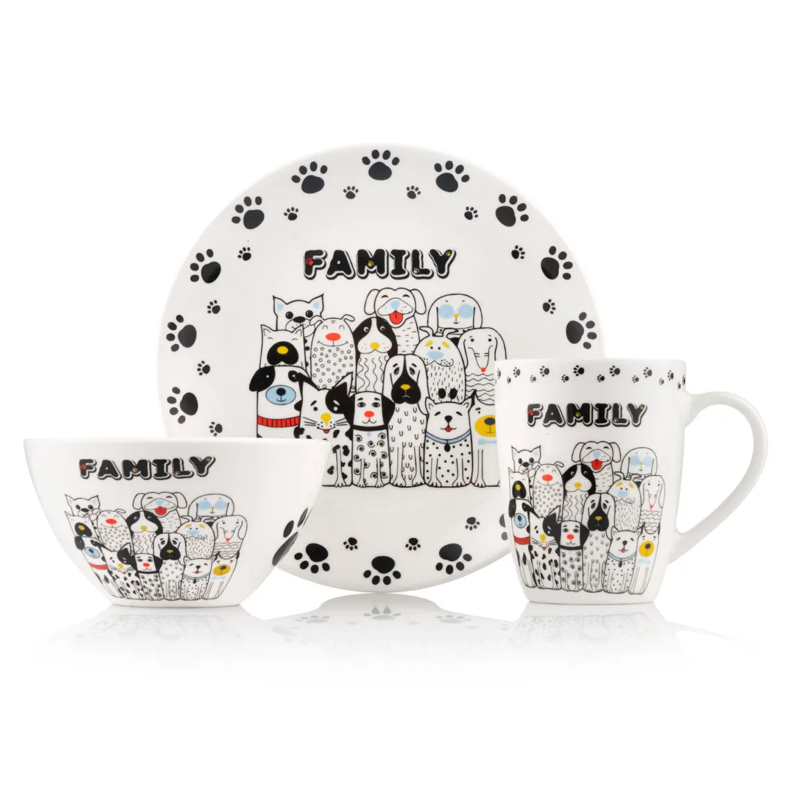 Ardesto Set of dishes Family, 3pcs, new bone china