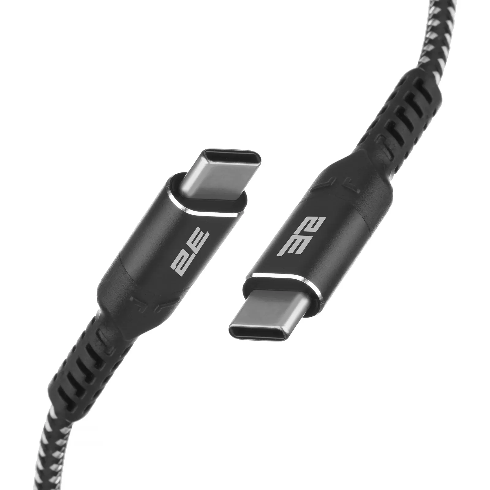 Type-C კაბელი 2E Cable USB-C > USB-C charge/data, 1m, 240W Type-C, Aluminum Shell, black