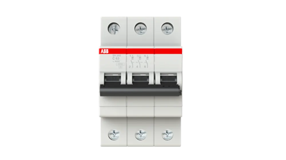 ავტომატური ამომრთველი - 63A 6KA 3P C, ABB SH203-C63