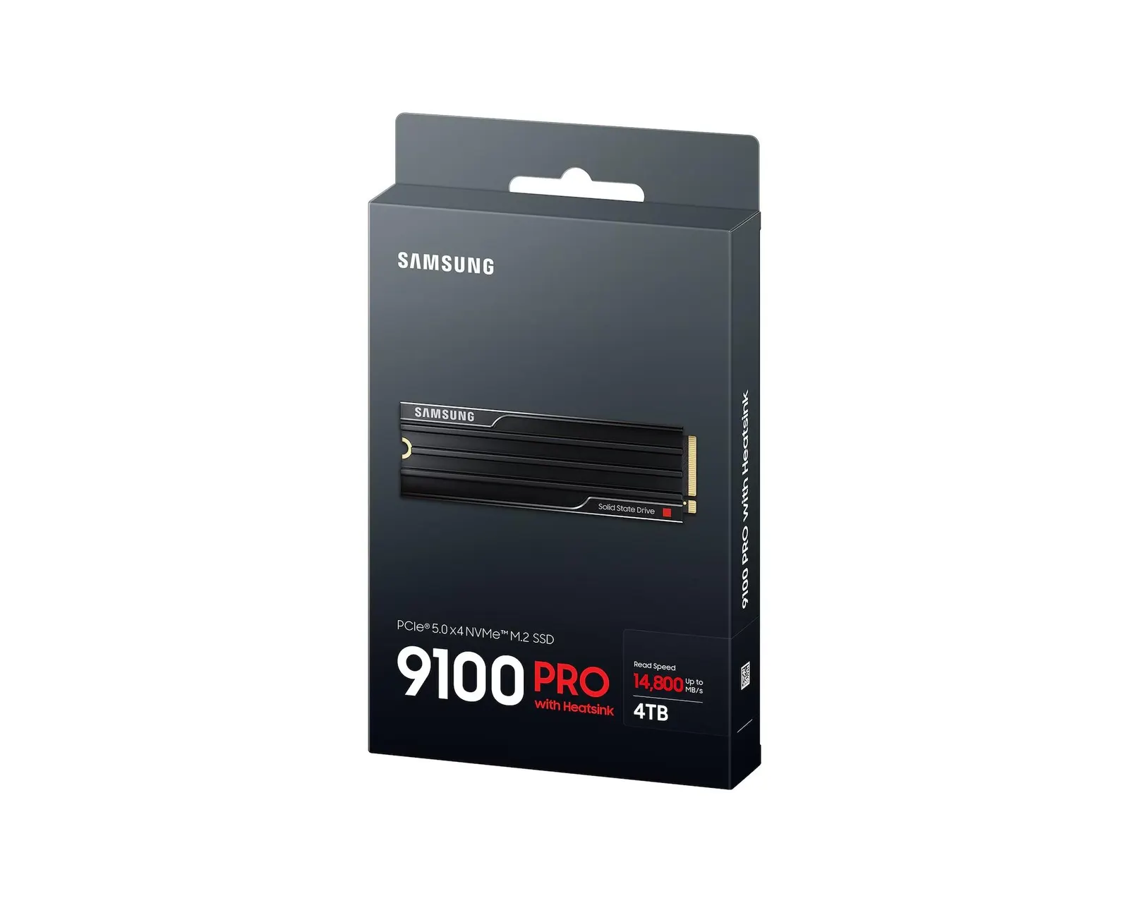 MZ-VAP4T0CW, SAMSUNG, M2 SSD, 9100 PRO NVMe 4TB PCIe® 5.0, R 14,800 MB/s, W 13,400 MB/s, 600TBW w/ Heatsink.