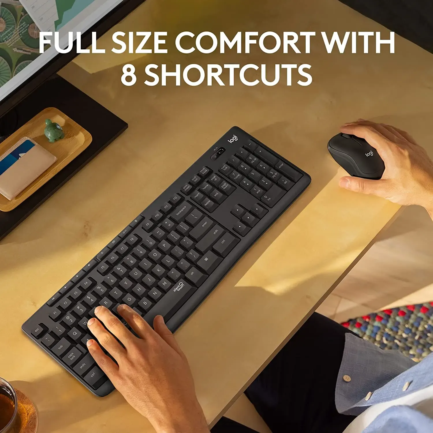 logitech, MK295, Keyboard + Mouse (EN/RU) (Combo) Black