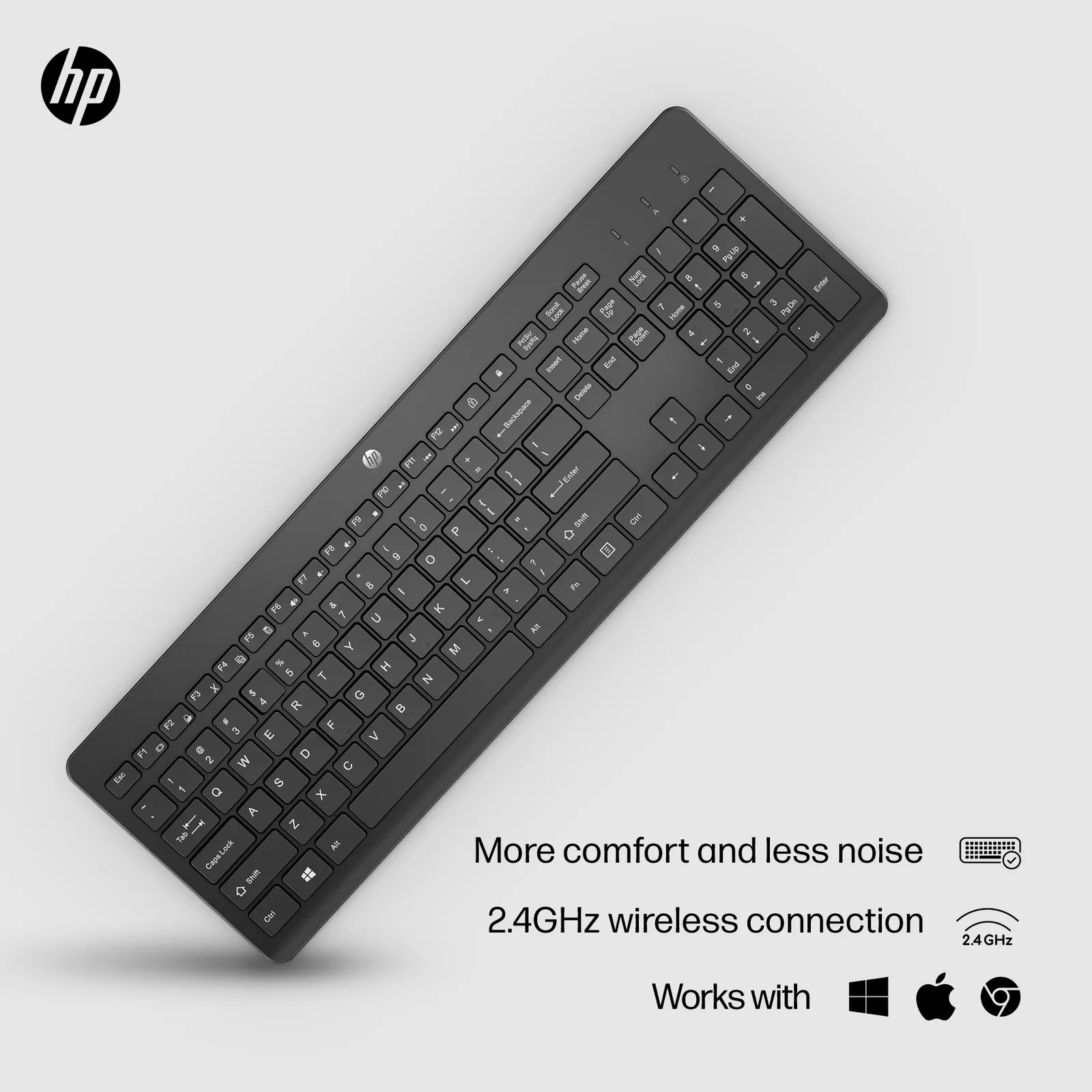 კლავიატურა HP 230 Wireless Black