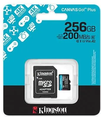 Kingston,SDCG4, 256GB, Canvas Go Plus Memory Card