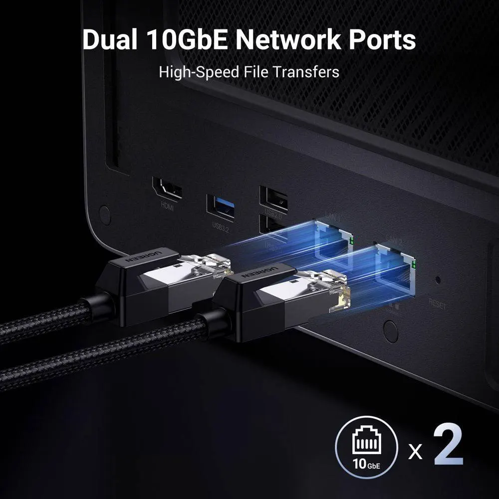 Storage System UGREEN NASync DXP6800Pro (25899B), Intel i5 1235U, 8GB, RJ45, USB, Type-C, HDMI, Space Gray