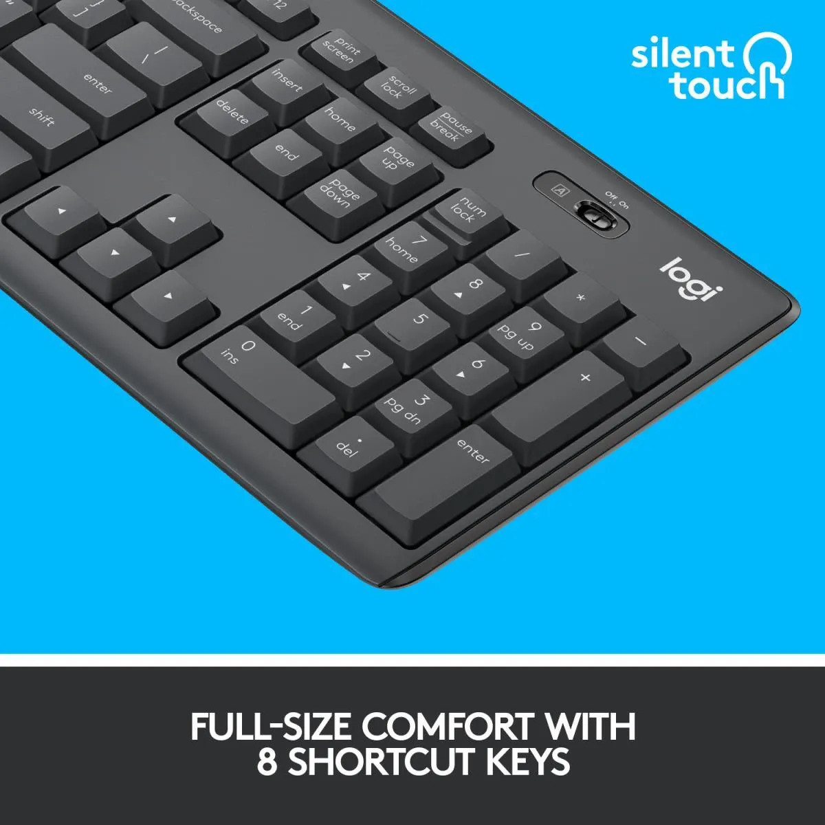 logitech, MK295, Keyboard + Mouse (EN) (Combo) Black