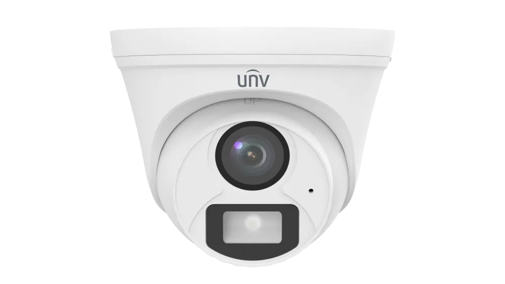 ანალოგური კამერა 2MP 2.8mm, Turret, ColorHunter Warm Light, Mic, Uniview UAC-T112-AF28-W