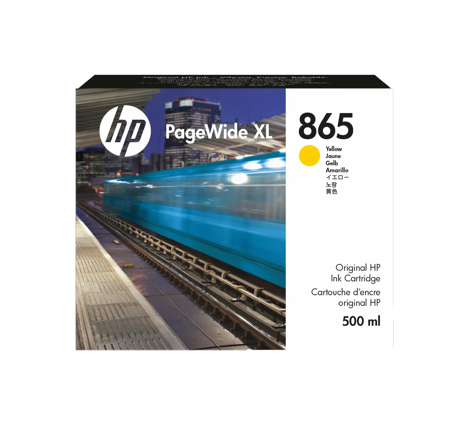 HP 865 500-ml Yellow PageWide XL Ink Cartridge