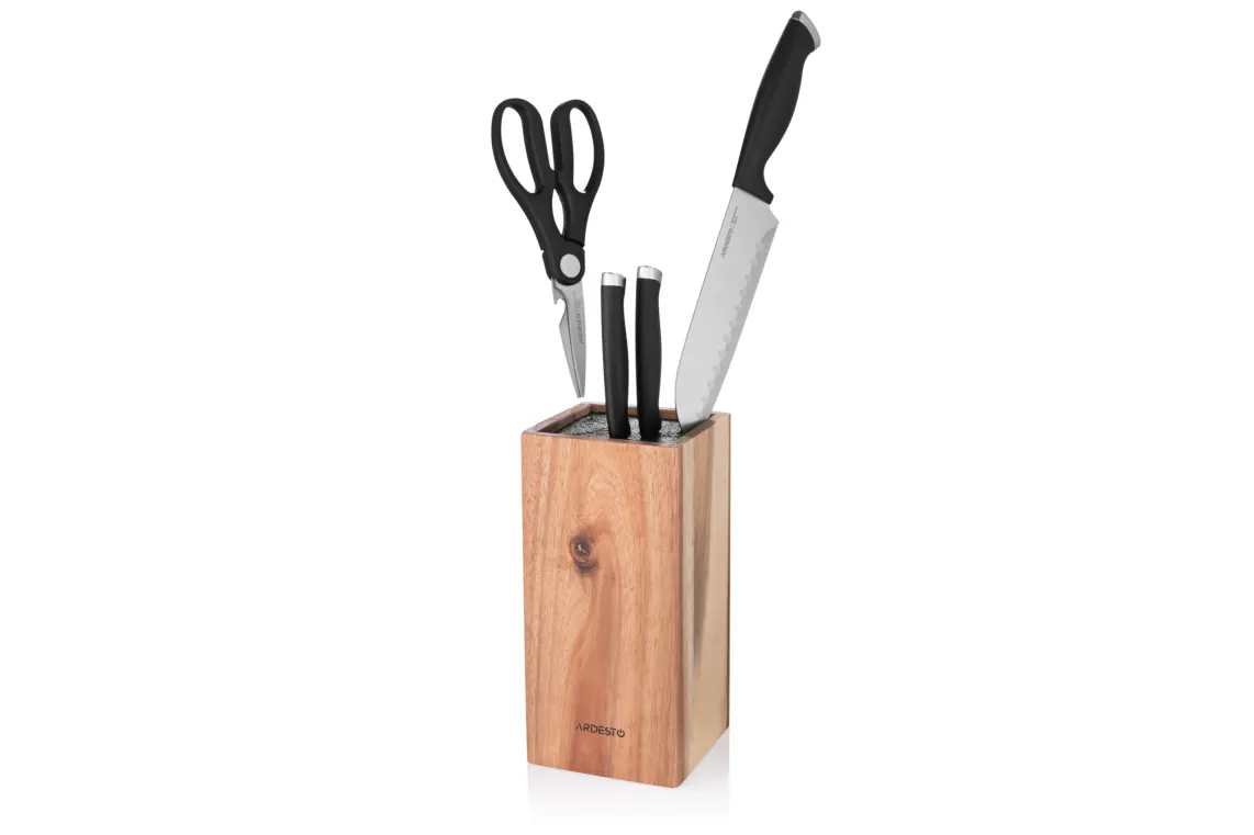 Ardesto Knife Block Black Mars, 23cm, wood