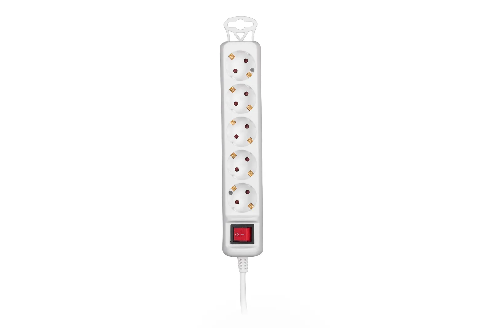 დამაგრძელებელი Power strip 2E 5XSchuko switch, 3G*1.5mm2, 5m, white