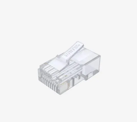 OT1091ATP01, UNITEK, Connector, UTP CAT6 RJ45 8P8C Pass Through Connector, 100pcs/box, 1µ gold-plated contacts, Transparent