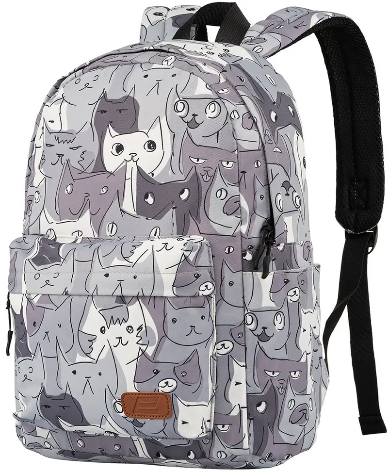 ნოუთბუქის ჩანთა 2E Backpack, TeensPack Cats, Gray