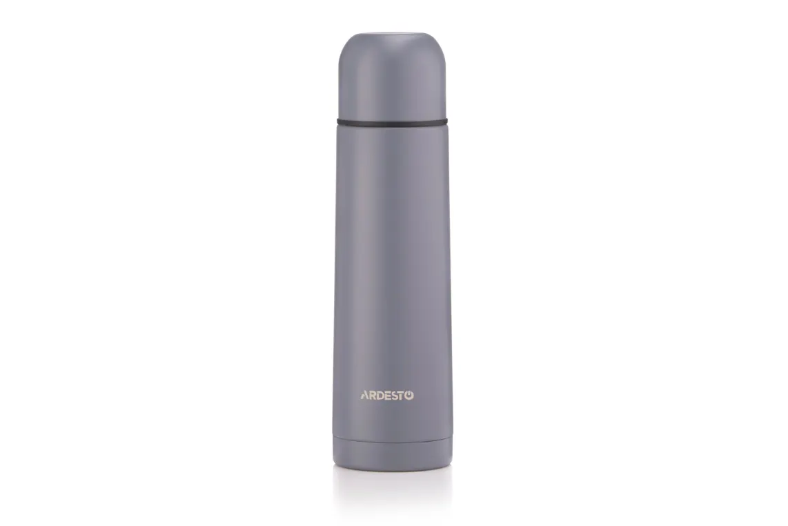 თერმოსი Ardesto Vacuum flask Bright City, 500ml, stainless steel, grey