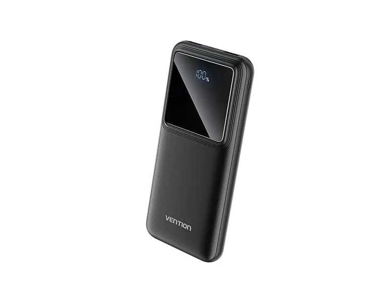 პორტატული დამტენი Vention FHKB0 10.000mAh Power Bank 22.5W With LED Display Black