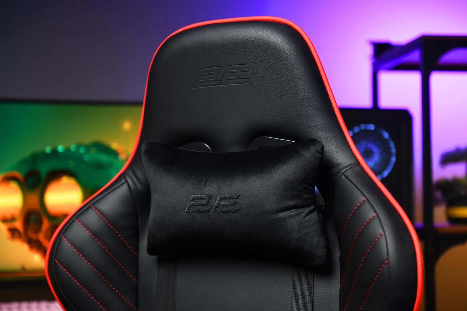 გეიმერული სავარძელი 2E GAMING Chair HIBAGON Black/Red