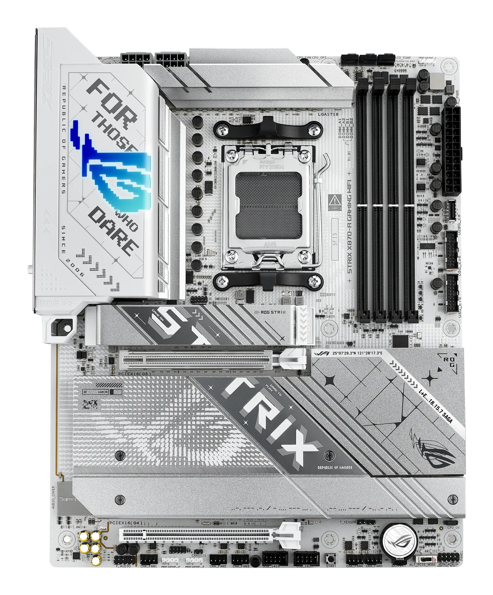 დედაპლატა ASUS Motherboard ROG STRIX X870-A GAMING WIFI sAM5 X870 4xDDR5 M.2 HDMI DP WiFi BT ATX