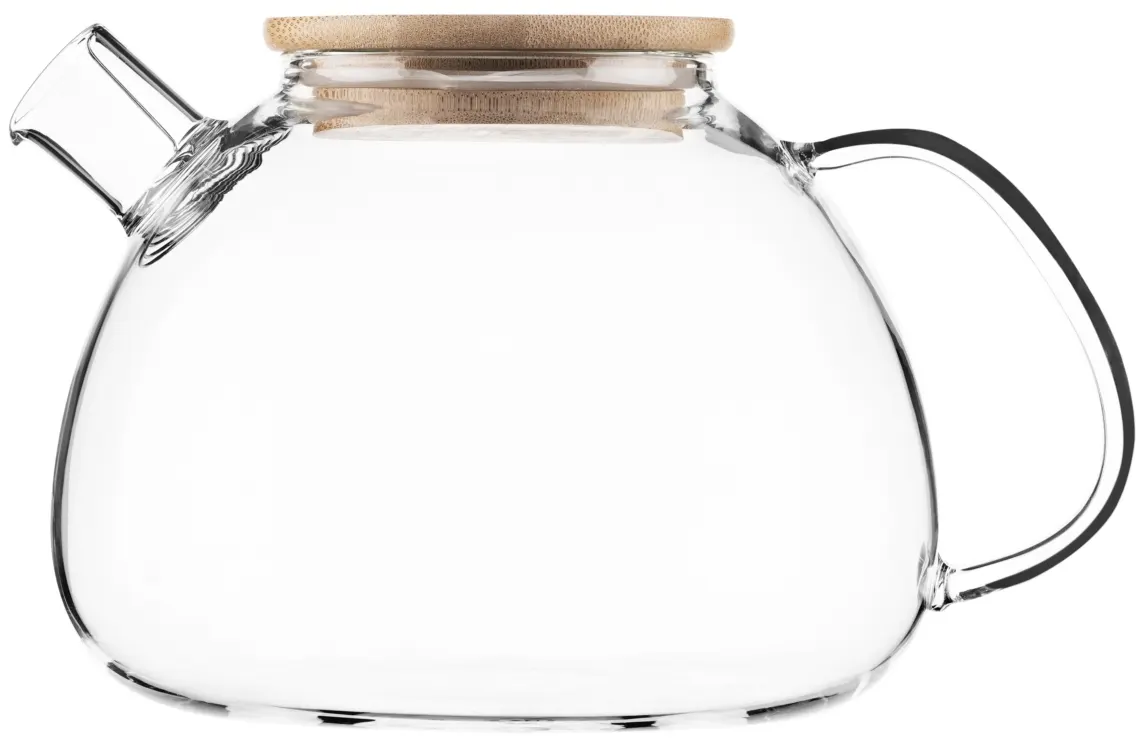 ჩაიდანი Ardesto Tea pot Midori, 1500 ml, borosilicate glass, bamboo