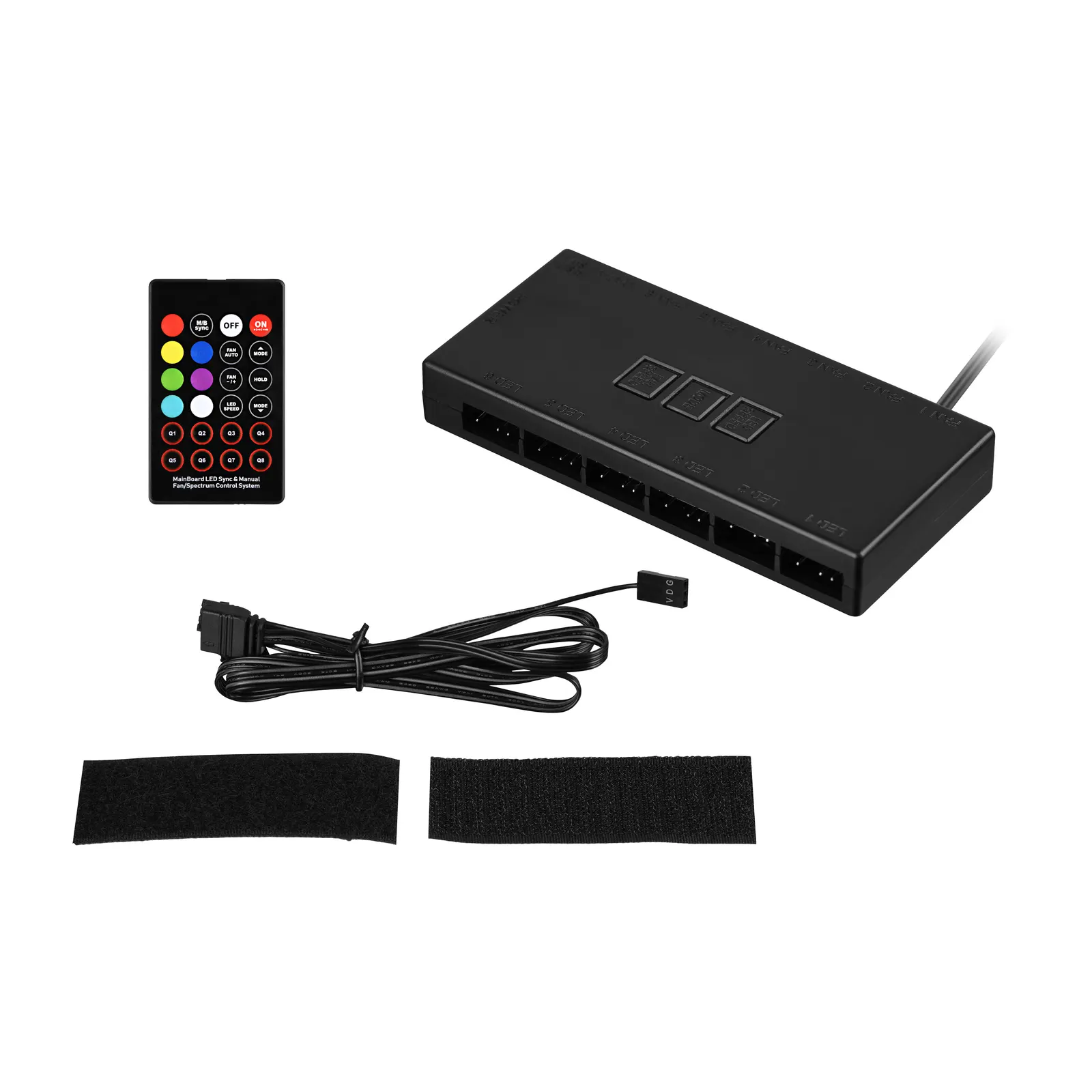 კონტროლერი 2E GAMING controller CONTR-B, ARGB 6 fans 3pin, 3pin +5VARGB, 2 pin LED, remote