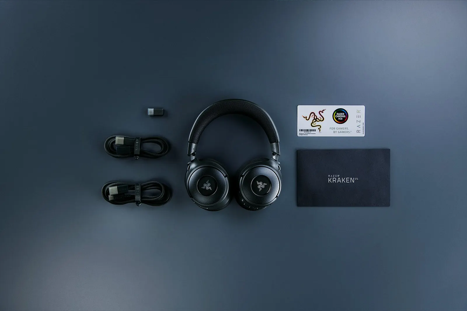 ყურსასმენი Razer Gaming Headset Kraken V4, USB-A/WL/BT, RGB, black