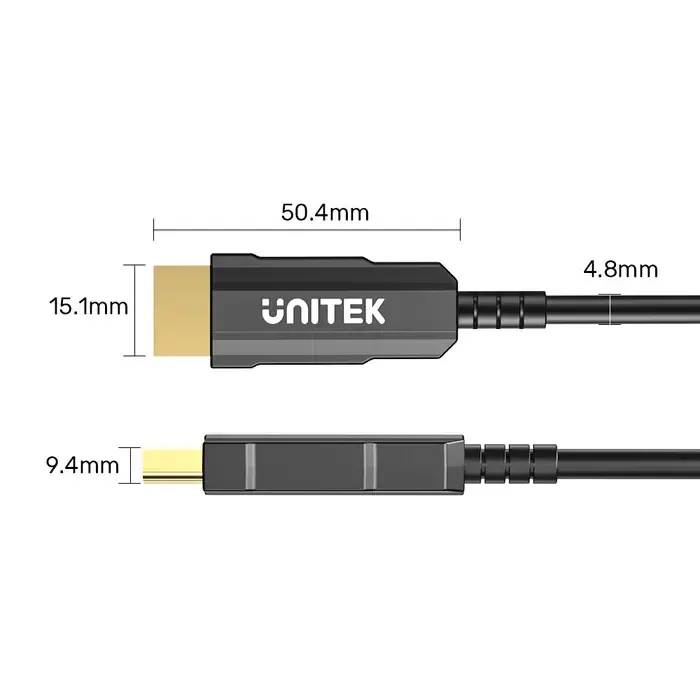 C11072BK-30M UNITEK 30M, HDMI2.0 Active Optical Cable