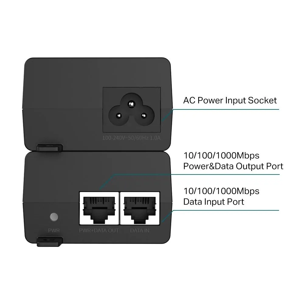 PoE ადაპტერი TP-Link, POE160S, Adapter, PoE+ Injector
