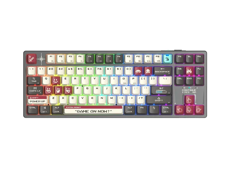 კლავიატურა A4Tech Bloody WS87 Dual-Core Wireless Mechanical Keyboard Pixels Red
