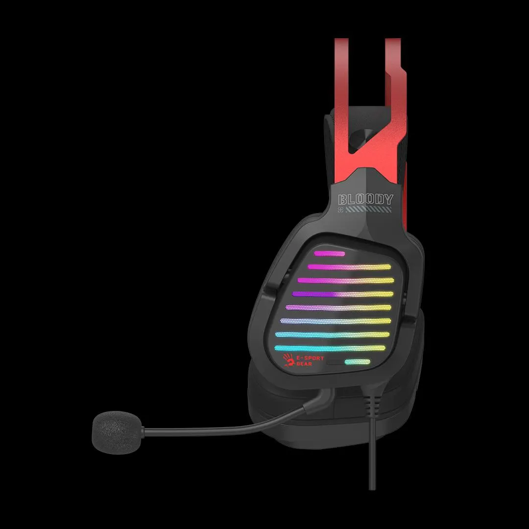 ყურსასმენი G560, A4TECH, Headphone, Bloody G560 RGB Flow Backlight Headset 7.1 Virtual USB Gun Grey 65l.