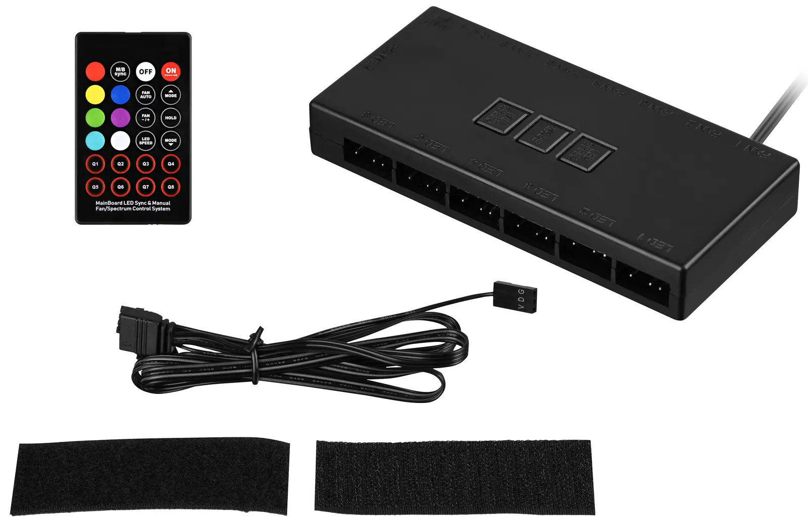 კონტროლერი 2E GAMING controller CONTR-B, ARGB 6 fans 3pin, 3pin +5VARGB, 2 pin LED, remote